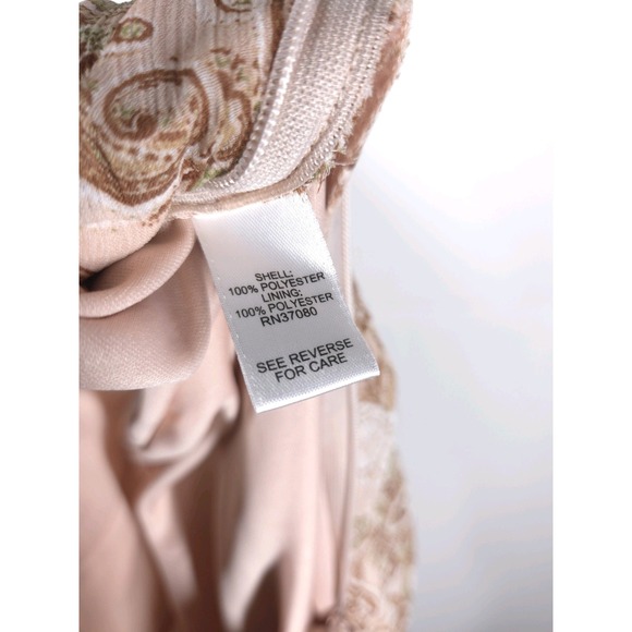 Versona Womens Paisley Midi Dress M Boho Chic Ruched Spaghetti Strap Retro‎ - Picture 7 of 14